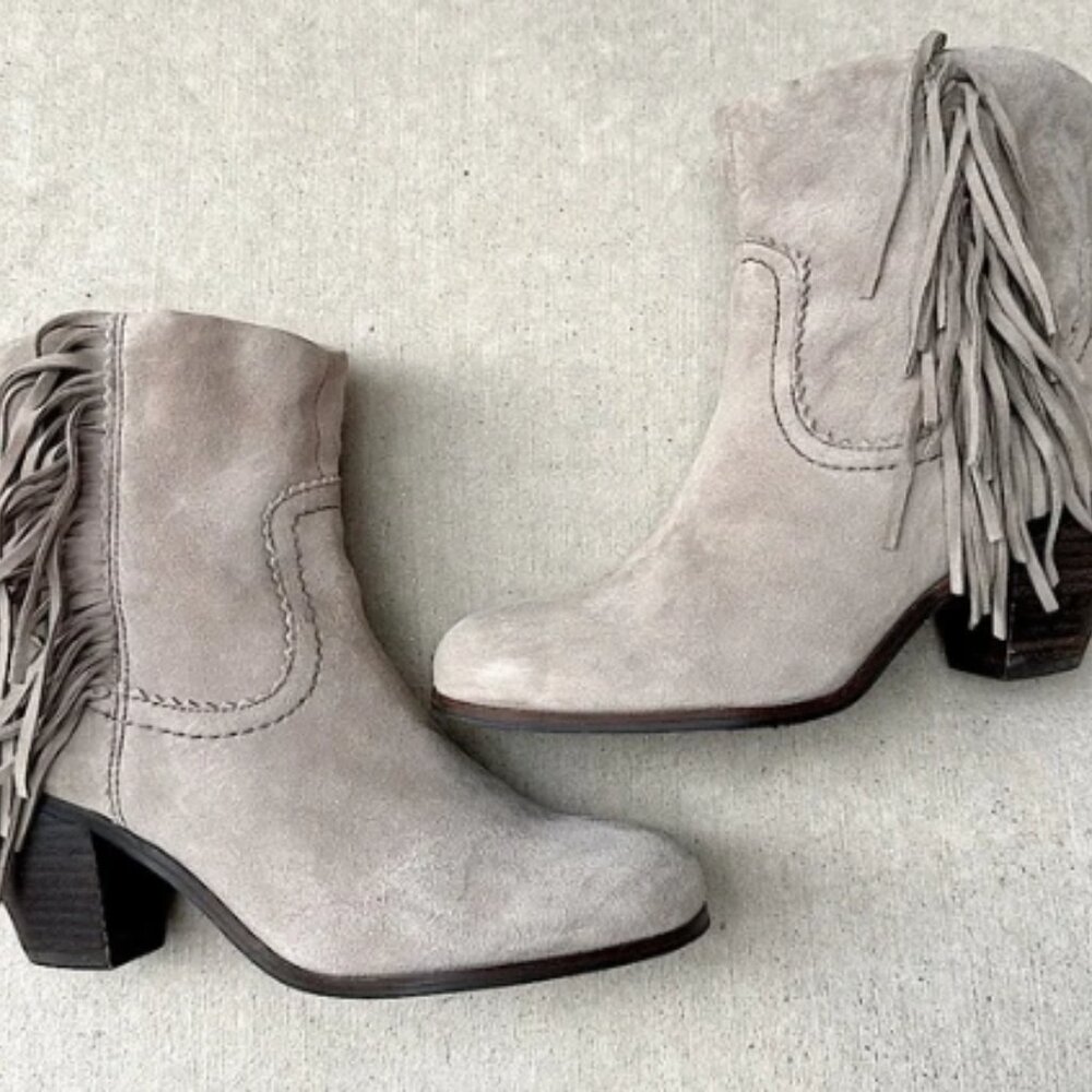 Sam Edelman Suede Tassel Ankle Booties | Size 9